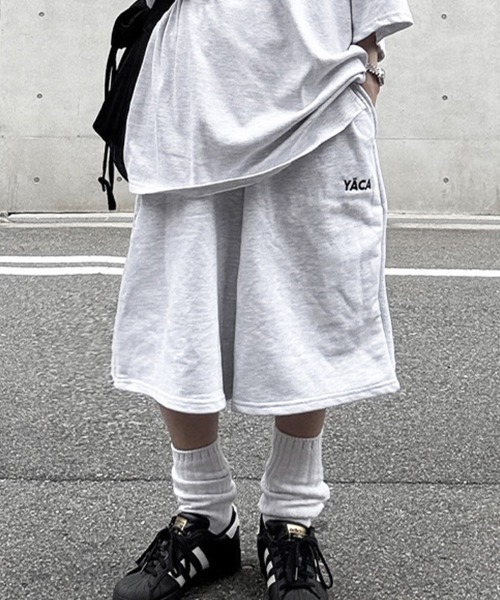 セール】Embroidery Logo Sweat Half PT/エンブロイダリーロゴ