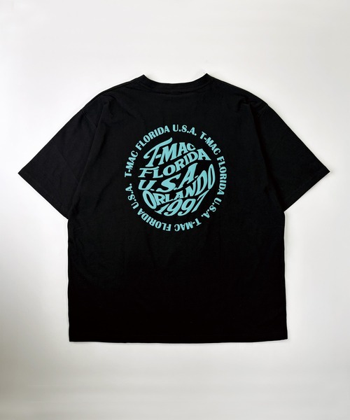T-MAC OUTING(ティーマック アウティング)の「サークル発泡プリント 半袖Tシャツ(Tシャツ/カットソー・メンズ・ホワイト/ブラック・M/L/LL)」の2枚目の写真