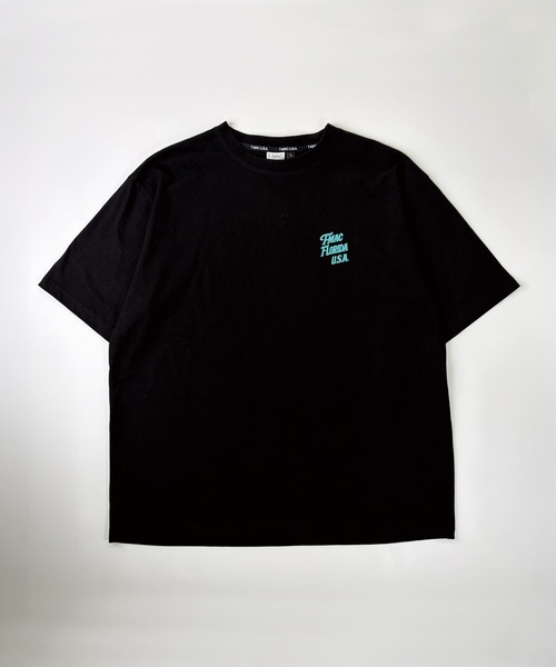 T-MAC OUTING(ティーマック アウティング)の「サークル発泡プリント 半袖Tシャツ(Tシャツ/カットソー・メンズ・ホワイト/ブラック・M/L/LL)」の6枚目の写真