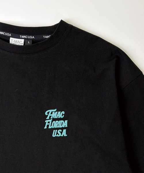 T-MAC OUTING(ティーマック アウティング)の「サークル発泡プリント 半袖Tシャツ(Tシャツ/カットソー・メンズ・ホワイト/ブラック・M/L/LL)」の7枚目の写真