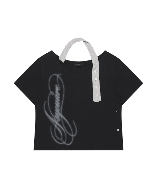 as you are(アズユーアー)の「ベルト付きホルターネックオフショルダーティー ブラック(Tシャツ/カットソー・レディース・その他・OS)」の4枚目の写真