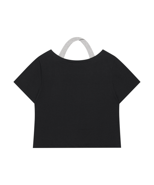 as you are(アズユーアー)の「ベルト付きホルターネックオフショルダーティー ブラック(Tシャツ/カットソー・レディース・その他・OS)」の5枚目の写真