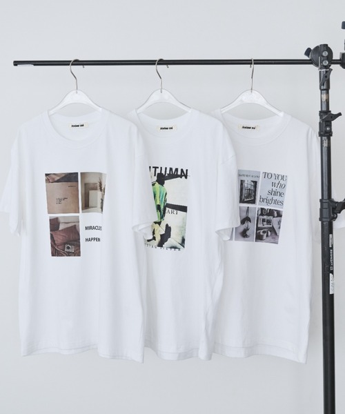 Anclear oui(アンクリアウィ)の「アソートプリントデザインT(Tシャツ/カットソー・レディース・ホワイト系その他/ホワイト系その他3/ホワイト系その他2・F)」の8枚目の写真