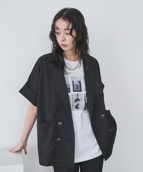 Anclear oui(アンクリアウィ)の「アソートプリントデザインT(Tシャツ/カットソー・レディース・ホワイト系その他/ホワイト系その他3/ホワイト系その他2・F)」の22枚目の写真