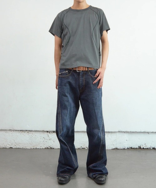 NVRFRGT(ネヴァーフォーゲット)の「【NVRFRGT】3D TWISTED WIDE LEG JEANS(デニムパンツ・メンズ・インディゴブルー・1/3/2)」の2枚目の写真
