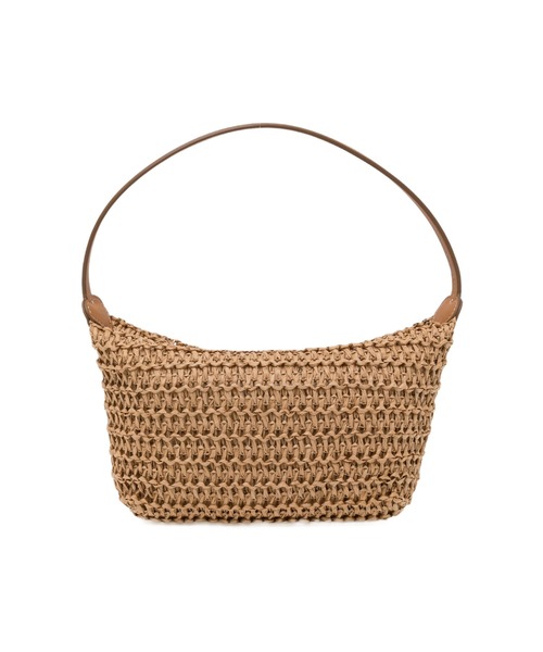 A BATHING APE(アベイシングエイプ)の「HEART BADGE WEAVING HANDBAG(ハンドバッグ・レディース・ベージュ・FREE)」の2枚目の写真
