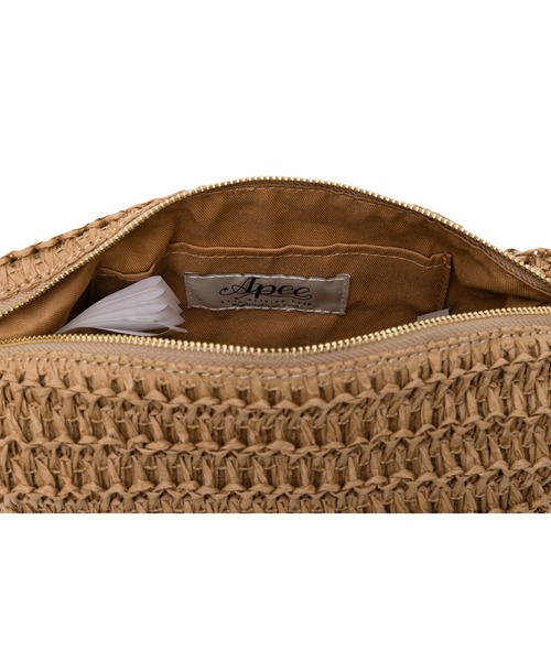 A BATHING APE(アベイシングエイプ)の「HEART BADGE WEAVING HANDBAG(ハンドバッグ・レディース・ベージュ・FREE)」の5枚目の写真