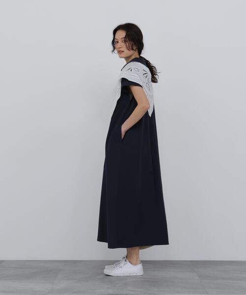 human woman(ヒューマンウーマン)の「◆【名品 / 吸水速乾 / ストレッチ / ウォッシャブル】クールマックスワンピース(ワンピース・レディース・ネイビー/ブラック系その他3・MEDIUM)」の9枚目の写真
