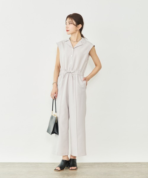 Sirin(シリン)の「フレンチスリーブオールインワン【2サイズ展開】(つなぎ/オールインワン・レディース・ブラウン/ベージュ・S/XS)」の13枚目の写真