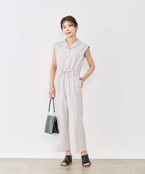 Sirin(シリン)の「フレンチスリーブオールインワン【2サイズ展開】(つなぎ/オールインワン・レディース・ブラウン/ベージュ・S/XS)」の12枚目の写真