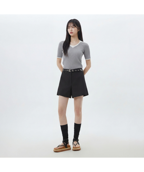 LAP(ラップ)の「ベーシックミニショートパンツ AS2WP462(その他パンツ・レディース・ブラック/ダークグレー/オートミール/ダークブラウン・SMALL/MEDIUM)」の6枚目の写真