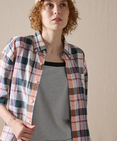 Eddie Bauer(エディーバウアー)の「マドラス プレイド 半袖シャツ(シャツ/ブラウス・メンズ・オレンジ系/レッド系/ネイビー系/ベージュ系・M/L/XL/XXL/S)」の21枚目の写真