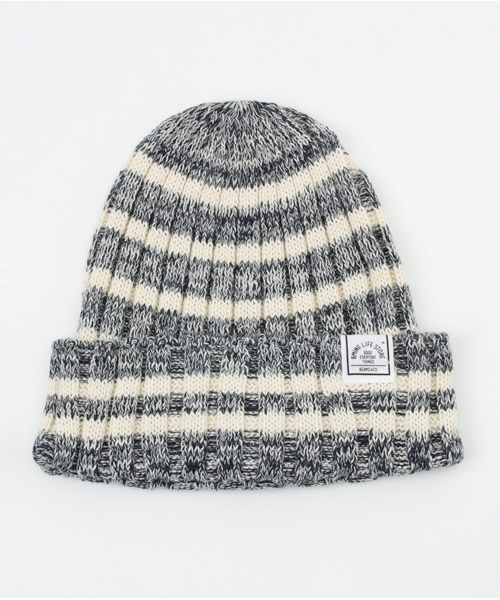 B:MING by BEAMS（ビーミングバイビームス）の「ビーミング by ビームス / ボーダーワッチキャップ 16SS（ニットキャップ/ビーニー・キッズ・オフホワイト/レッド系その他/ネイビー・MEDIUM/SMALL）」の9枚目の写真