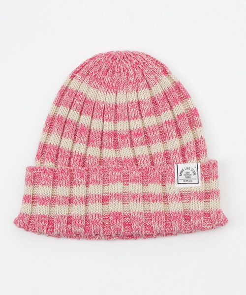 B:MING by BEAMS（ビーミングバイビームス）の「ビーミング by ビームス / ボーダーワッチキャップ 16SS（ニットキャップ/ビーニー・キッズ・オフホワイト/レッド系その他/ネイビー・MEDIUM/SMALL）」の10枚目の写真