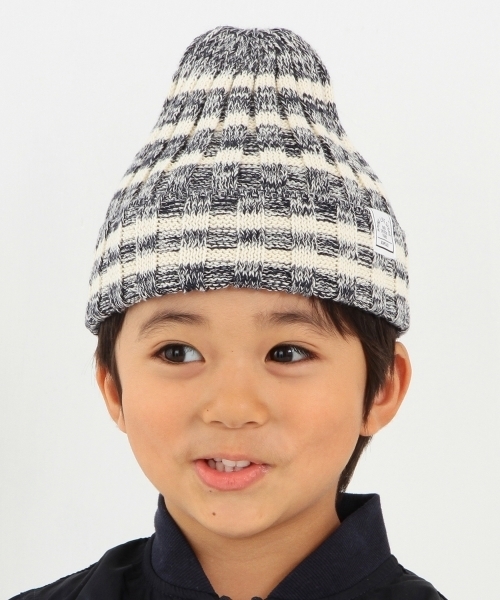 B:MING by BEAMS（ビーミングバイビームス）の「ビーミング by ビームス / ボーダーワッチキャップ 16SS（ニットキャップ/ビーニー・キッズ・オフホワイト/レッド系その他/ネイビー・MEDIUM/SMALL）」の6枚目の写真
