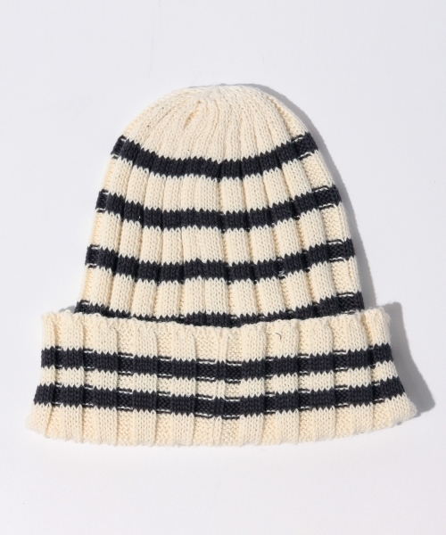 B:MING by BEAMS（ビーミングバイビームス）の「ビーミング by ビームス / ボーダーワッチキャップ 16SS（ニットキャップ/ビーニー・キッズ・オフホワイト/レッド系その他/ネイビー・MEDIUM/SMALL）」の14枚目の写真