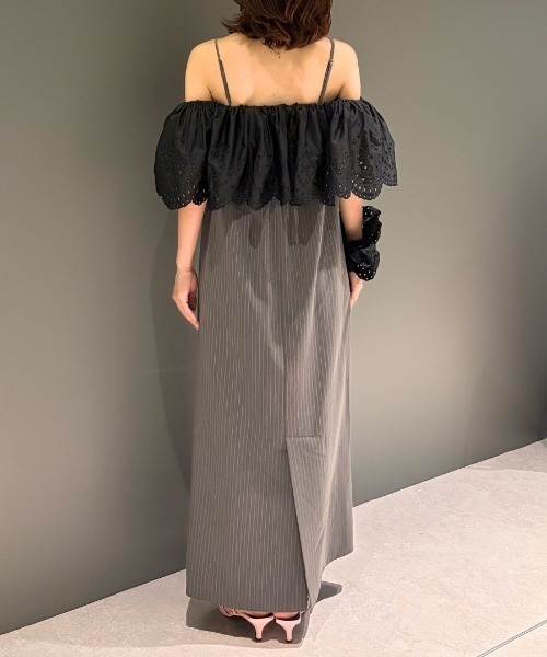 ANDRESD（アンドレスド）の「カットワークフリルドレス / cutwork frill dress（ドレス・レディース・ブラック×ホワイト/ブラック×グレー・S/L/M）」の20枚目の写真