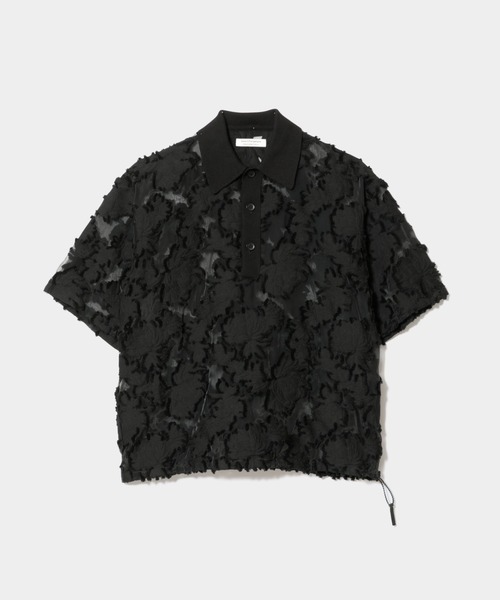 beautiful people(ビューティフルピープル)の「aloha jacquard polo shirt(シャツ/ブラウス・レディース・ブラック/オリーブ・38)」の2枚目の写真