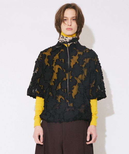 beautiful people(ビューティフルピープル)の「aloha jacquard polo shirt(シャツ/ブラウス・レディース・ブラック/オリーブ・38)」の14枚目の写真