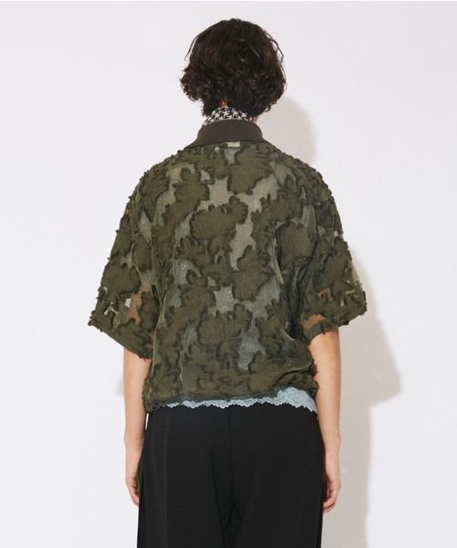 beautiful people(ビューティフルピープル)の「aloha jacquard polo shirt(シャツ/ブラウス・レディース・ブラック/オリーブ・38)」の12枚目の写真