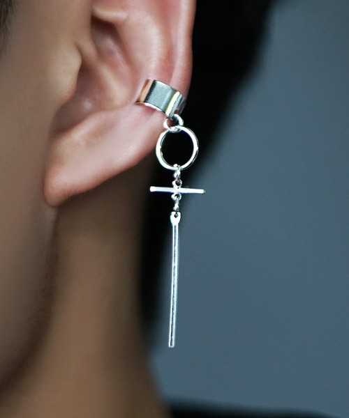 MinoriTY(マイノリティ)の「【MinoriTY】ドロップモチーフイヤーカフ メンズ ウィメンズ ユニセックス アクセサリー(ピアス(片耳用)・メンズ・シルバー系1/シルバー系5/シルバー系3/シルバー系4/シルバー系6/シルバー系2・FREE)」の4枚目の写真