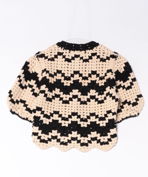 CLANE(クラネ)の「【CLANE】MALL BORDER HAND CROCHET KNIT CARDIGAN(カーディガン/ボレロ・レディース・ベージュ/ブラック/ブラウン・1)」の22枚目の写真