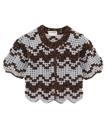 【CLANE】MALL BORDER HAND CROCHET KNIT CARDIGAN
