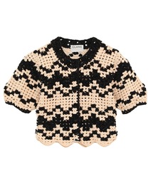 【CLANE】MALL BORDER HAND CROCHET KNIT CARDIGAN