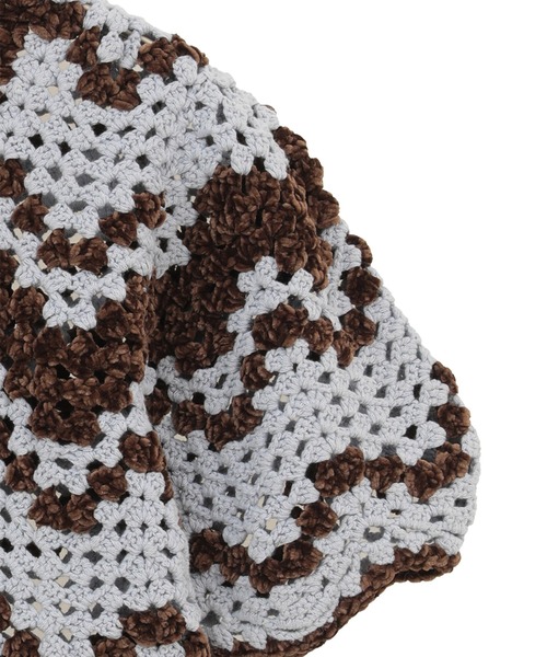 CLANE(クラネ)の「【CLANE】MALL BORDER HAND CROCHET KNIT CARDIGAN(カーディガン/ボレロ・レディース・ベージュ/ブラック/ブラウン・1)」の12枚目の写真