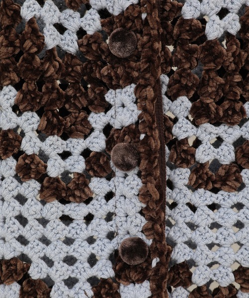 CLANE(クラネ)の「【CLANE】MALL BORDER HAND CROCHET KNIT CARDIGAN(カーディガン/ボレロ・レディース・ベージュ/ブラック/ブラウン・1)」の14枚目の写真
