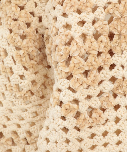 CLANE(クラネ)の「【CLANE】MALL BORDER HAND CROCHET KNIT CARDIGAN(カーディガン/ボレロ・レディース・ベージュ/ブラック/ブラウン・1)」の21枚目の写真