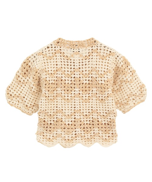CLANE(クラネ)の「【CLANE】MALL BORDER HAND CROCHET KNIT CARDIGAN(カーディガン/ボレロ・レディース・ベージュ/ブラック/ブラウン・1)」の16枚目の写真