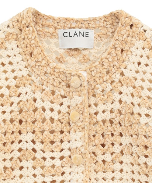 CLANE(クラネ)の「【CLANE】MALL BORDER HAND CROCHET KNIT CARDIGAN(カーディガン/ボレロ・レディース・ベージュ/ブラック/ブラウン・1)」の17枚目の写真