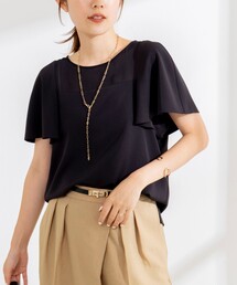 NOLLEY’S | 《接触冷感》ウォッシャブルシアー切替ツイルブラウス(シャツ/ブラウス)