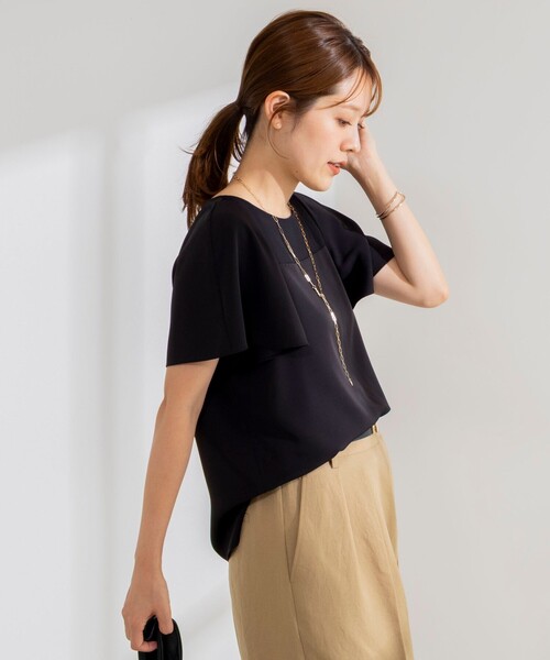 NOLLEY’S(ノーリーズ)の「《接触冷感》ウォッシャブルシアー切替ツイルブラウス(シャツ/ブラウス・レディース・オフホワイト/ライトグレー/ブラック・36/38)」の16枚目の写真