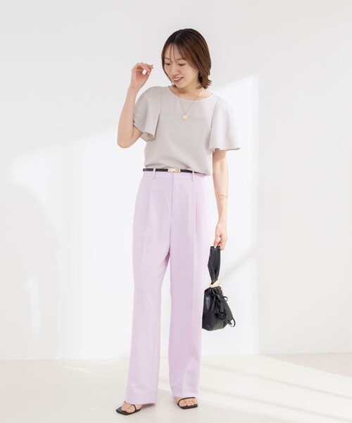 NOLLEY’S(ノーリーズ)の「《接触冷感》ウォッシャブルシアー切替ツイルブラウス(シャツ/ブラウス・レディース・オフホワイト/ライトグレー/ブラック・36/38)」の18枚目の写真