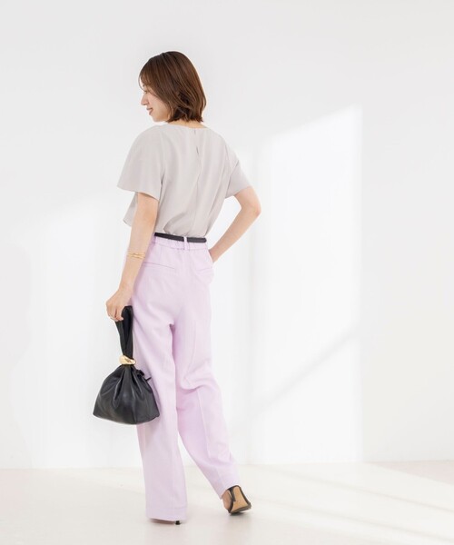 NOLLEY’S(ノーリーズ)の「《接触冷感》ウォッシャブルシアー切替ツイルブラウス(シャツ/ブラウス・レディース・オフホワイト/ライトグレー/ブラック・36/38)」の20枚目の写真