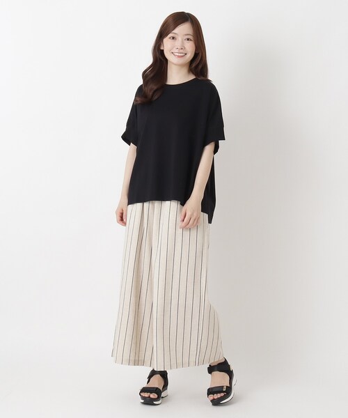 one'sterrace(ワンズテラス)の「【ひんやり】接触冷感 半袖プルオーバー(Tシャツ/カットソー・レディース・ブラウン系8/アイボリー系8/サックスブルー系8/ブラック系8/ブルー系その他7/グリーン系その他6・02)」の17枚目の写真