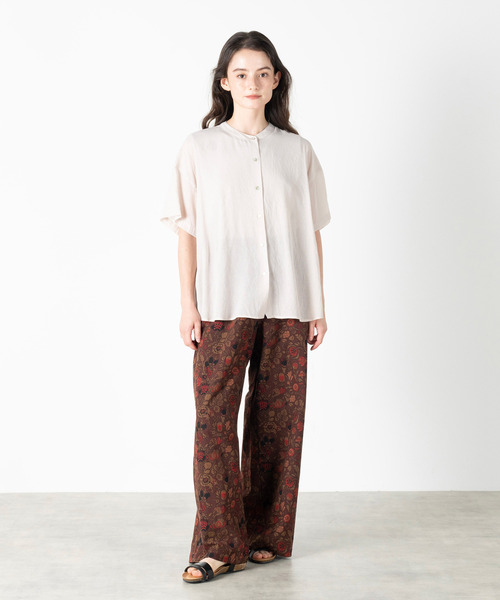MELROSE claire(メルローズ クレール)の「【麻調シアーシャーリングブラウス】(シャツ/ブラウス・レディース・ブラウン/ブラック/アイボリー/ブルーグリーン・FREE)」の5枚目の写真