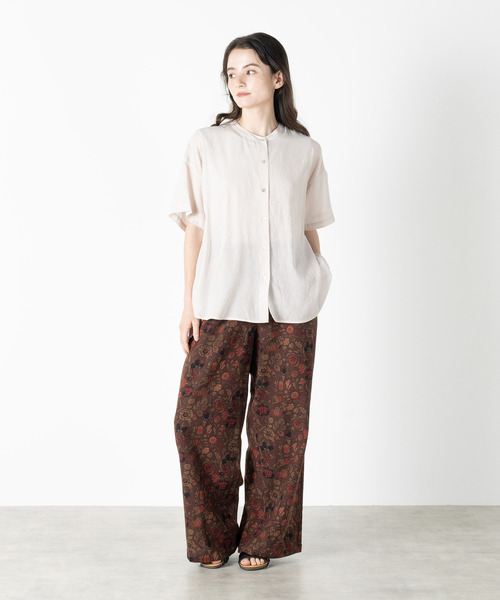 MELROSE claire(メルローズ クレール)の「【麻調シアーシャーリングブラウス】(シャツ/ブラウス・レディース・ブラウン/ブラック/アイボリー/ブルーグリーン・FREE)」の6枚目の写真
