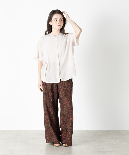 MELROSE claire(メルローズ クレール)の「【麻調シアーシャーリングブラウス】(シャツ/ブラウス・レディース・ブラウン/ブラック/アイボリー/ブルーグリーン・FREE)」の7枚目の写真