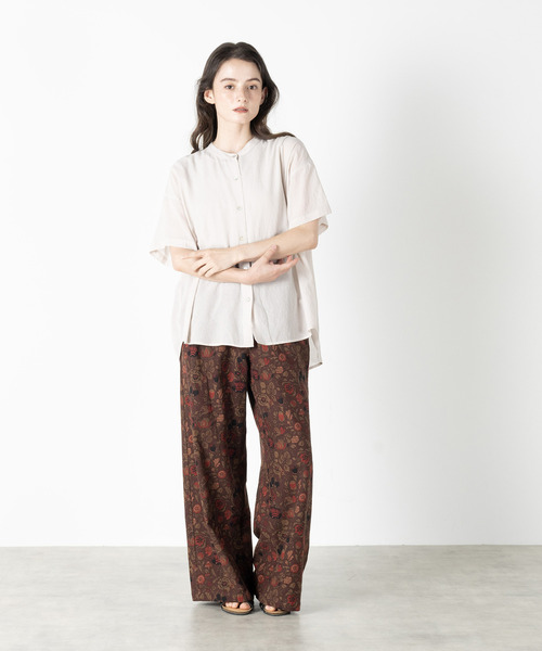 MELROSE claire(メルローズ クレール)の「【麻調シアーシャーリングブラウス】(シャツ/ブラウス・レディース・ブラウン/ブラック/アイボリー/ブルーグリーン・FREE)」の8枚目の写真