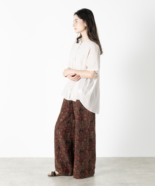 MELROSE claire(メルローズ クレール)の「【麻調シアーシャーリングブラウス】(シャツ/ブラウス・レディース・ブラウン/ブラック/アイボリー/ブルーグリーン・FREE)」の9枚目の写真