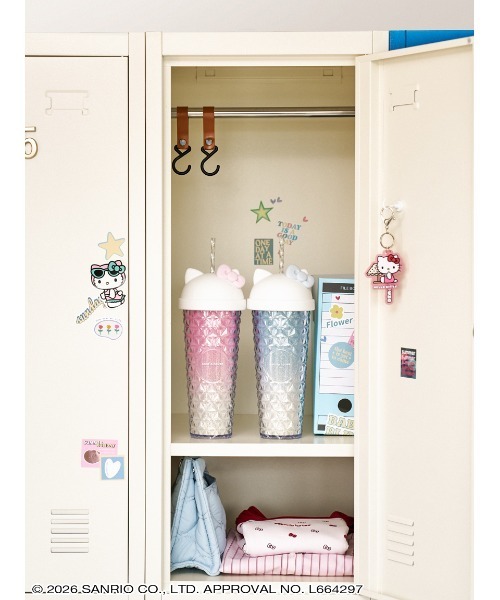 sanrio house(サンリオハウス)の「ハローキティ シルエットラメタンブラー(グラス/マグカップ/タンブラー・レディース・ライトブルー/ライトピンク・F)」の4枚目の写真
