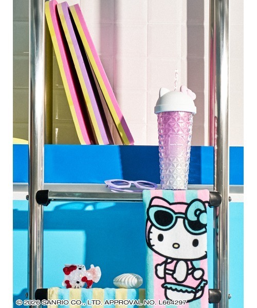 sanrio house(サンリオハウス)の「ハローキティ シルエットラメタンブラー(グラス/マグカップ/タンブラー・レディース・ライトブルー/ライトピンク・F)」の5枚目の写真
