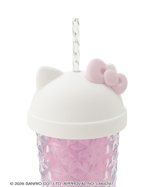 sanrio house(サンリオハウス)の「ハローキティ シルエットラメタンブラー(グラス/マグカップ/タンブラー・レディース・ライトブルー/ライトピンク・F)」の6枚目の写真