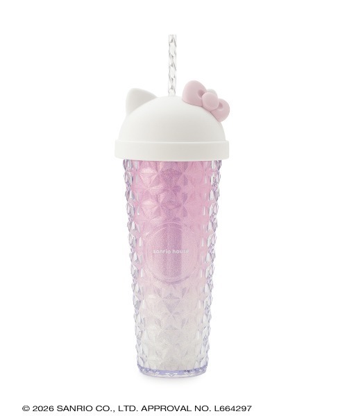 sanrio house(サンリオハウス)の「ハローキティ シルエットラメタンブラー(グラス/マグカップ/タンブラー・レディース・ライトブルー/ライトピンク・F)」の10枚目の写真