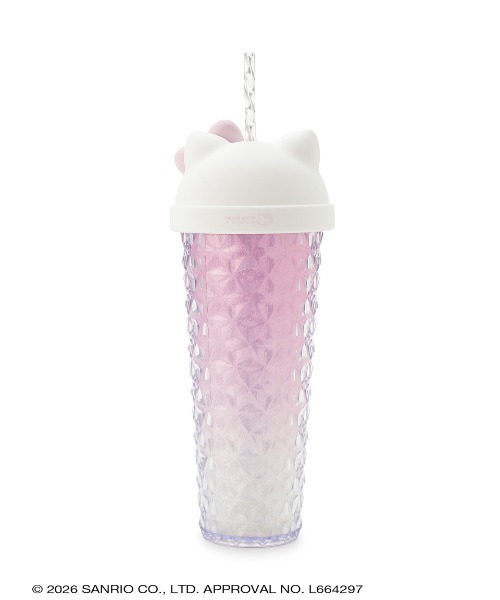 sanrio house(サンリオハウス)の「ハローキティ シルエットラメタンブラー(グラス/マグカップ/タンブラー・レディース・ライトブルー/ライトピンク・F)」の11枚目の写真