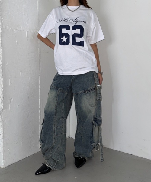 Bamm(バム)の「ナンバリングロゴTシャツ(Tシャツ/カットソー・レディース・ホワイト/ネイビー/ブラック・FREE)」の9枚目の写真