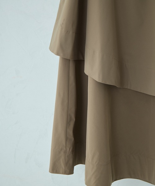 STUDIOUS(ステュディオス)の「【STUDIOUS/ステュディオス】Asymmetry Wrap Layer Skirt/アシンメトリーラップレイヤースカート/ウォッシャブル/オフィスカジュアル(スカート・レディース・カーキ/ブラック・FREE)」の12枚目の写真